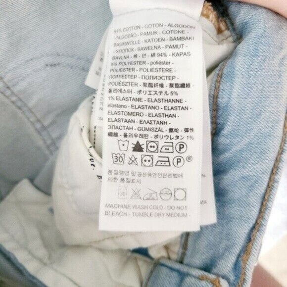 Levi's Blue Empire Skinny Raw Hem Ankle Jeans - Picture 7 of 8